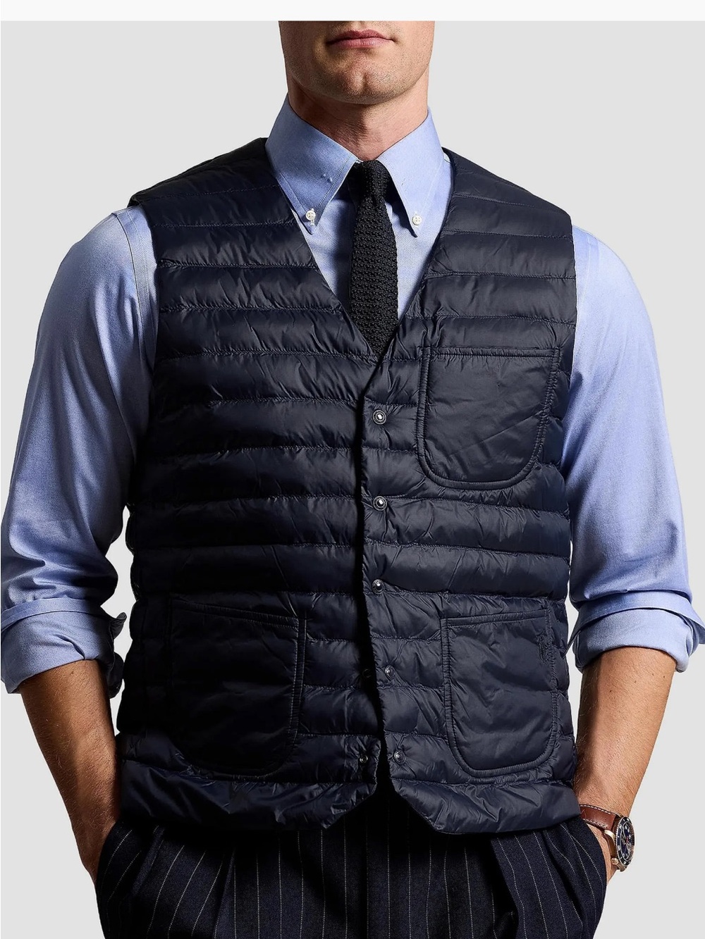 Ralph Lauren Navy Quilted Down Vest